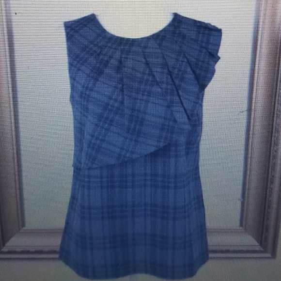 🌟Banana Republic Blue Sleeveless Blouse - Picture 7 of 8